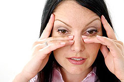 Sinusitis is the blocking of the sinus passageways because of inflammation or excess mucus. Internet Photo