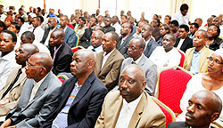 Some of the judges during their meeting yesterday. They have identified lack of experience as a major challenge. The New Times / T. Kisambira