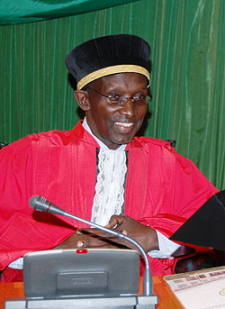 The incoming Cheif Justice Prof. Sam Rugege who was approved by the Senate yesterday.