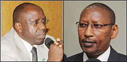 L-R: Prime Minister Pierre Damien Habumuremyi, Finance Minister, John Rwangombwa