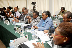 Participants at the  EAC 31st  revenue authority commissioners general meeting in Kigali. The New Times / J. Mbanda