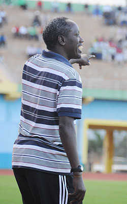 SC Kiyovu head coach Jean Baptiste Kayiranga faces a tough test against Simba. The New Times / File
