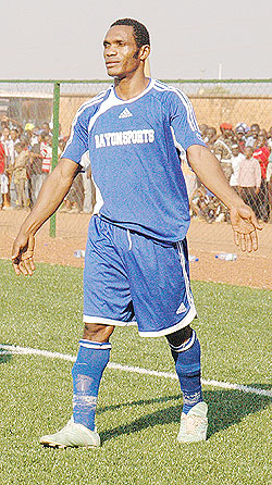 Striker Bokota Labama has just returned to Rayon Sports this season for his second spell, but heu2019s one of senior players who had laid down their tools. The New Times/File.