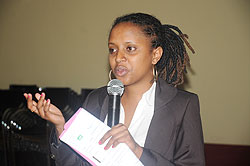 Chantal Umuhoza, the Project Coordinator of ARBEF.