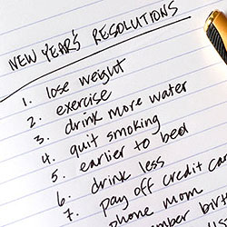 Make annual resolutions that will improve your life. Net Photo