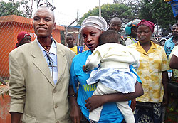 One of the babies who were born on the New Year at Hopital Croix du Sud. The New Times / T. Kisambira.