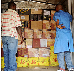 Some business operators use sophiscated methods to stash goods as a way of evading taxes. More goods were intercepted by RRA. The new Times File.