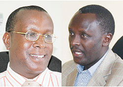 L-R: Senator Jean Damascene Bizimana, Prosecutor General Martin Ngoga