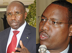 L-R:Prime Minister Pierre Damien Habumuremyi, Sports and culture Minister Protais Mitali