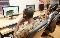 Structural designing students at IPRC Kigali, a TVET centre of excellence, during a practicall lesson. The New Times/ File.