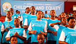 A cross section of children attending the 7th conference at Parliament buildings yesterday. The New Times / T. Kisambira