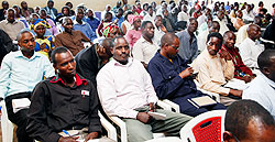 Teachers during a general assembly for Umwalimu Sacco. The cooperative will soon increase its presence in the country. The New Times / File.