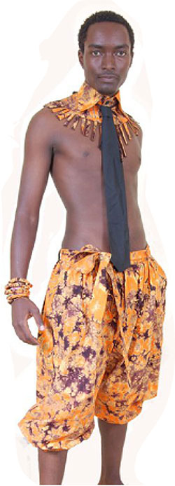 Claude Coco in an African attire. 