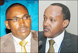 L-R:RTUC  Rector Callixte Kabera.,PSF Boss Faustin Mbundu.