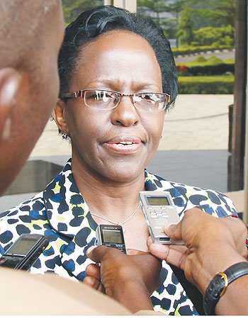 Outgoing ICGLR Executive Secretary Ambassador Liberata Mulamula. The New Times File Photo