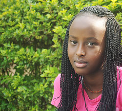 Nancy Mutoni of Kigali Parents who emerged as the best students in last year's Primary Leaving examinations. 