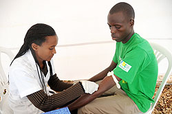 Testing for HIV. There is need to sensitise youth to know their status. The NewTimes / File.