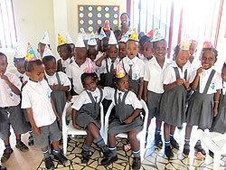 The class was happy to celebrate Lisa and Lizau2019s birthday.