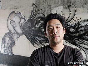 David Choe painted the first Facebook offices in 2005. Net Photo.