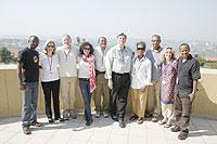 Kabera (right) with a delegation from Academy of Motion Picture. Photos / Joseph Njata.