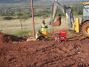 A bulldozer leveling a site where irrigation facilities will be installed. The Sunday Times / D. Ngabonziza