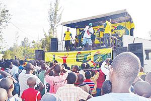 The u2018Simbuka na Banque Populaireu2019 road show in Ngoma District was vibrant, attracting hundreds of residents. 