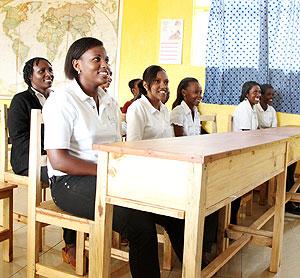 Students at Akilah Institute. The school has introduced a new programme to economically empower women.  The New Times / File.