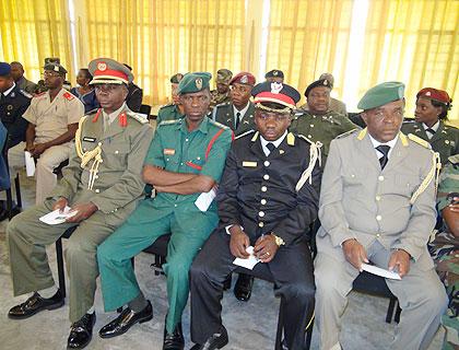 A cross-section of participants at the closing ceremony of security sector reform at the Rwanda Peace Academy in Musanze. The New Times / File.