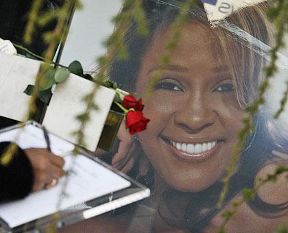 Whitney Houston was laid to rest yesterday.  Net photo.