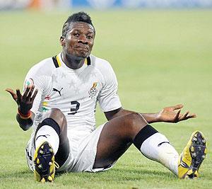 Gyan is frustrated over the verbal abuse he has received. Net photo.