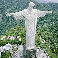 Brazil's famous statue of Jesus. Net photo.