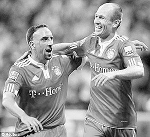 Bayern Munich stars Franck Ribery and Arjen Robben have not been at their best in recent games.