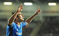Frank Lampard put the gloss on the victory with a well-taken third goal.  Net photo.