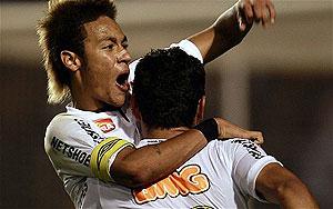 Neymar scored a brace for Santos. Net photo.