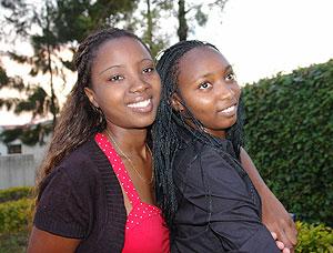 Alice Umuhoza (right) with her sister Julienne Bikorimana. Photo J. Njata