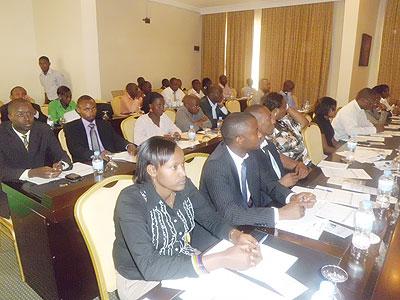 A cross-section of participants during the first training. The New Times / Grace Mugoya