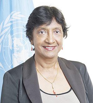 Navi Pillay, UN High Commissioner for Human Rights. Net photo.