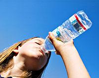 Drinking large amounts of water is very important in dealing with stress.  Net Photo