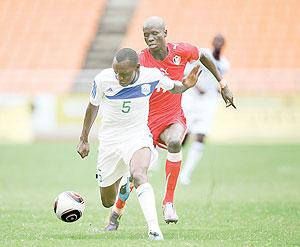Meddie Kagere, seen here in action against Sudan during last monthu2019s Cecafa Cup in Tanzania, is a tagert for league champions APR FC. The New Times/File.