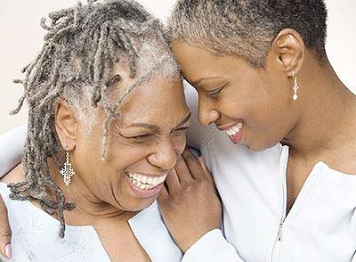 Daughter and mother. Women learn to endure through life, thanks to their patient nature.