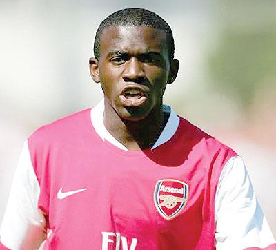 Muamba began his career in England at Arsenal. Net photo.