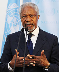 Kofi Annan, the UN and Arab League joint special envoy for Syria. Net photo.