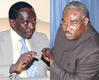 DIFFERING VIEWS: Rwandan Prosecutor General Martin Ngoga (L) and ICTR Spokesperson Roland Amoussounga.  The New Times / File.  