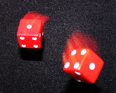 The dice used in most gambling games Net photo.