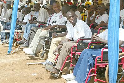 Some of the disabled ex-combatants.  The Sunday Times / File.