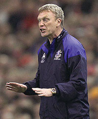 Moyes was hoping of winning a first trophy in his 10 years at Goodison Park. Net photo.