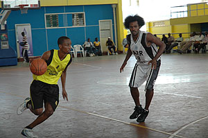 Lionel Hakizimana (left) is on the Kigali City team for the regional inter-cities tournament. The New Times / File.