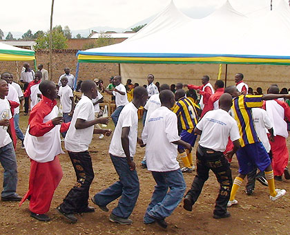 2-1 Ex-child soldiers after participating in a football match in Musanze. The New Times B Mukombozi