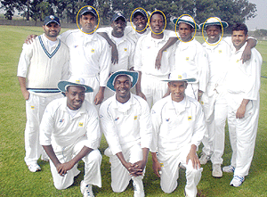 The national cricket team that took part in the ICC Africa Div.3 affiliatesu2019 tournament in South Africa in 2008. Only five players (circled) are still on the current team that travelled to Johannesburg yesterday. The New Times/File.
