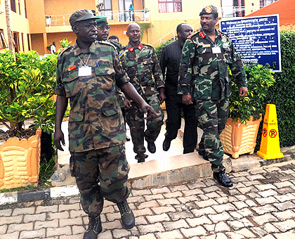 Participants at the Eastern Africa Standby Force meeting in Kigali yesterday. The New Times/ John Mbanda.